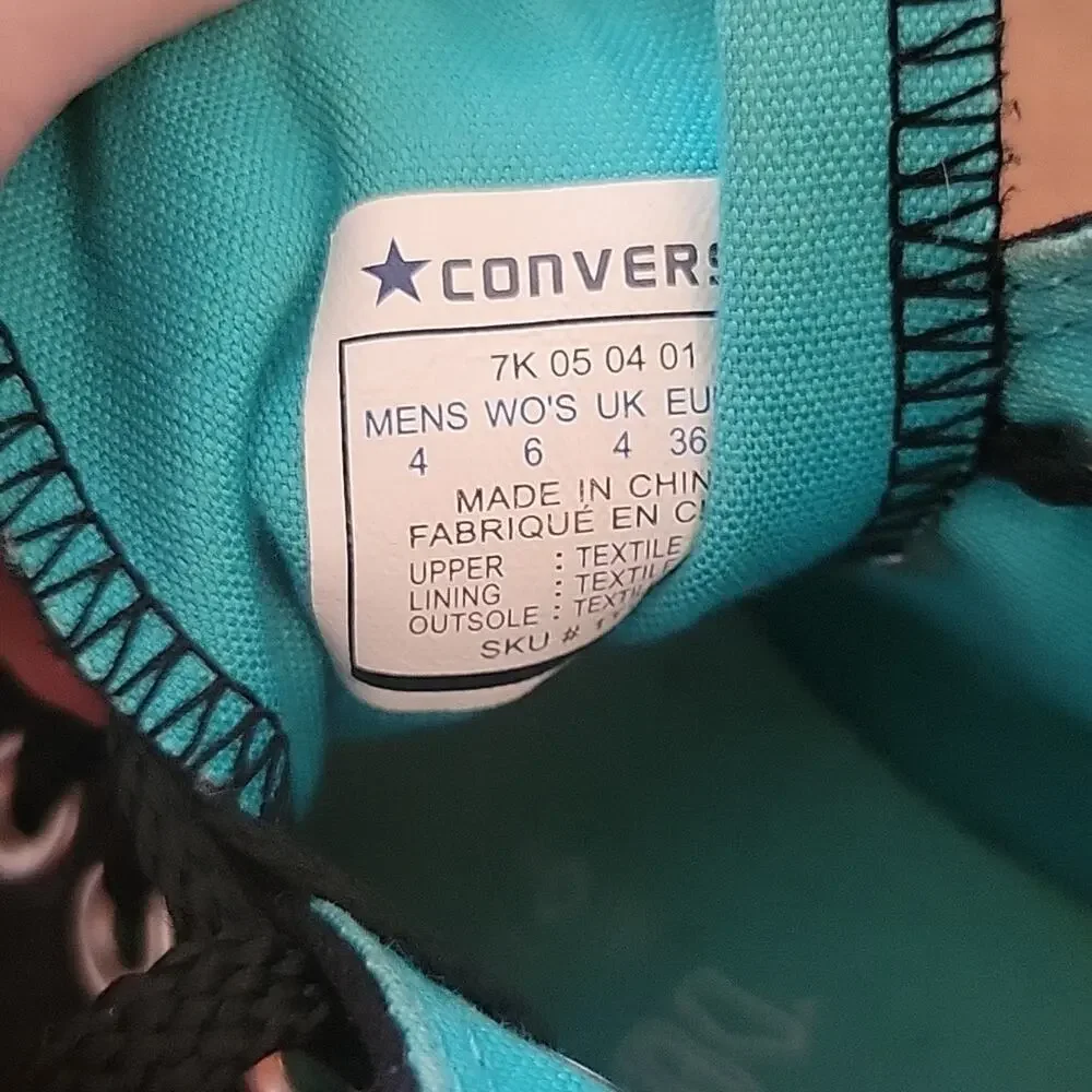 Converse Chuck Taylor All Star Rare Comics Print High Top Sneaker Shoes 4/ W 6‎ - Picture 8 of 11